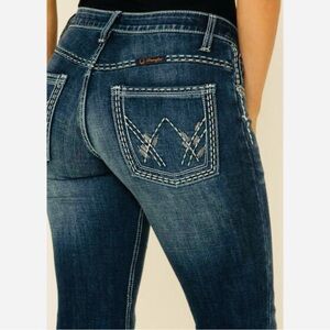 Wrangler Women’s Shiloh No Gap Waistband 9/10 X 34 Blue Ultimate Riding Jeans